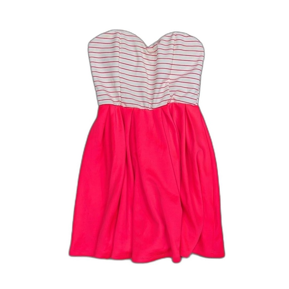 Y2K Coquette Barbiecore Party Strapless Colorblock Mini Dress Fit Size Small